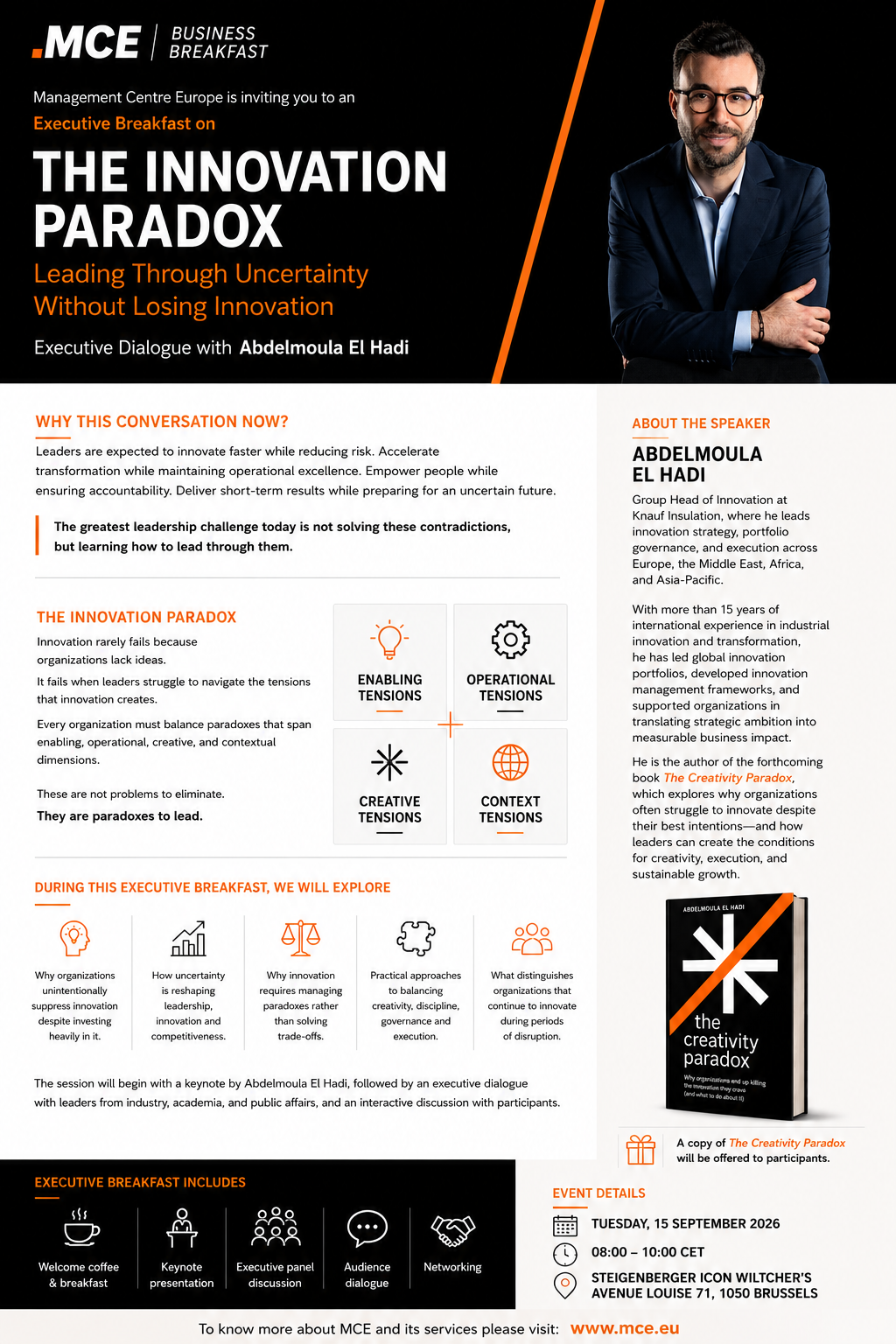 MCE Executive Dialogue — The Innovation Paradox, Brussels
